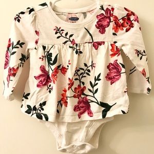 Old Navy 6-12m Floral Bodysuit